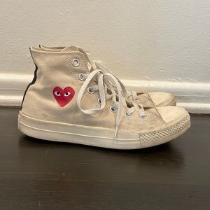 Converse comme de garçons high tops - size 6 mens